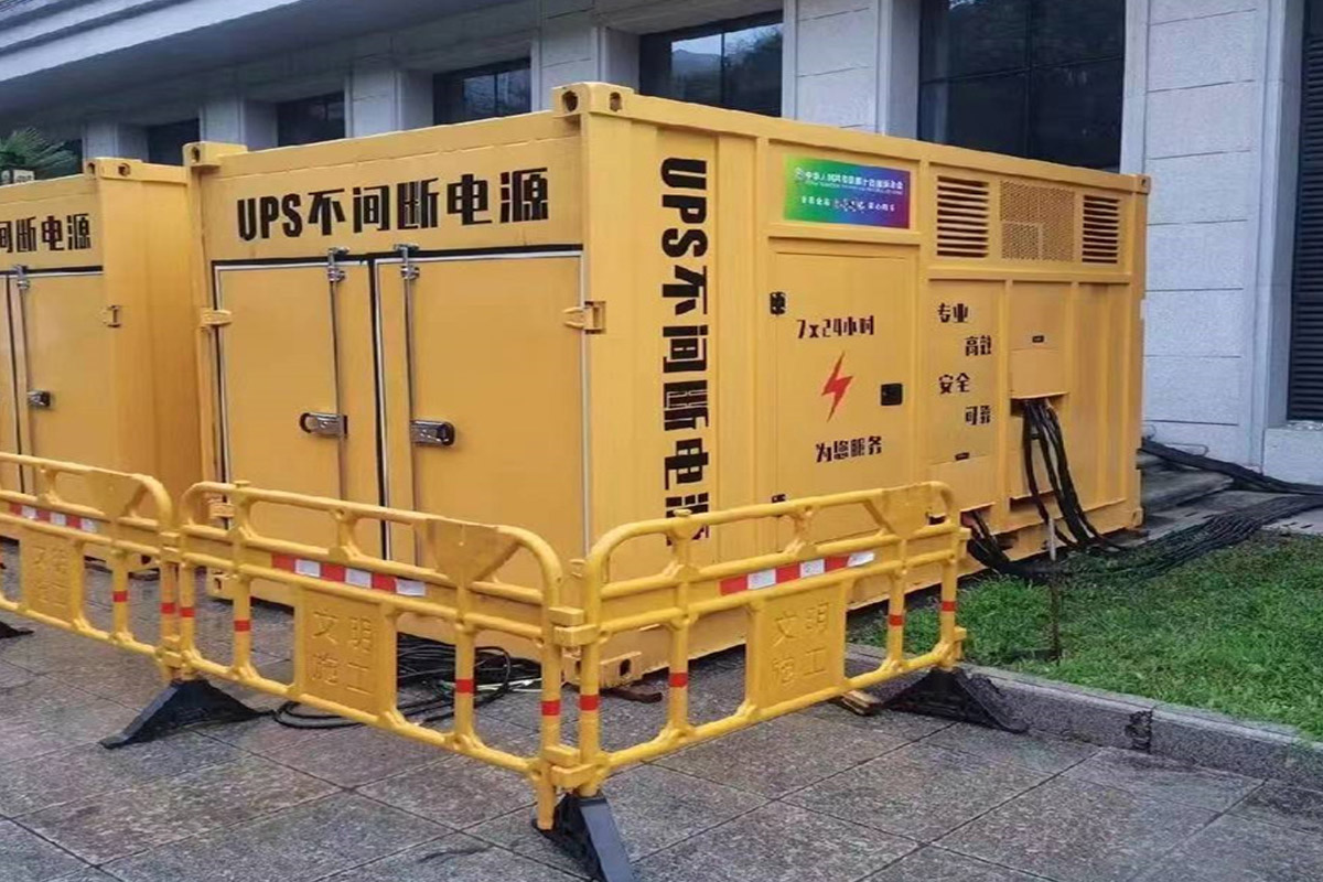丰顺发电机租赁施工现场