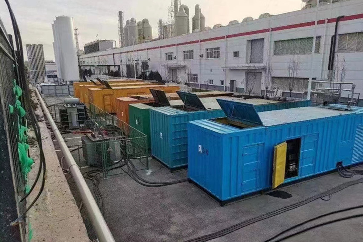 丰顺发电机租赁施工现场